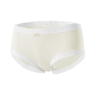 Caria Knar2026年高弹中腰宽边包臀内裤女100%纯棉裆布三角短裤