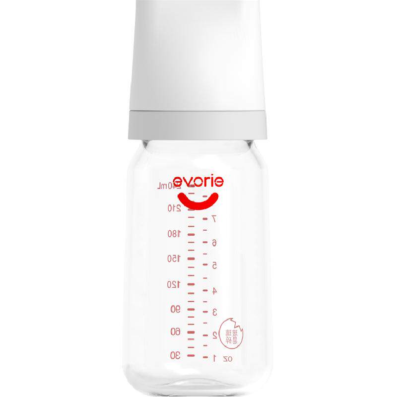 evorie爱得利大宝宝奶瓶防呛水0-6个月+玻璃奶瓶防胀气奶瓶