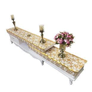 欧式电视柜桌布长台布鞋柜布防水PVC塑料床头柜美甲盖布简约装饰