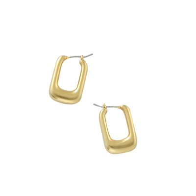 铜镀金几何造型法式耳环