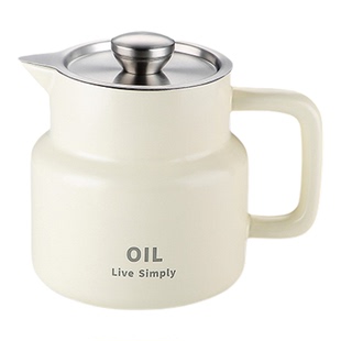 陶瓷滤油壶新款厨房家用带过滤网储油罐大容量容器专用油壶猪油罐