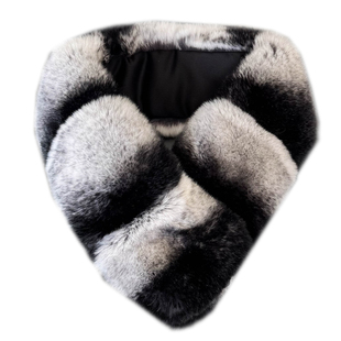 獭兔毛仿龙猫色真皮皮草围巾秋冬新款青紫蓝整皮兔毛短款气质围脖