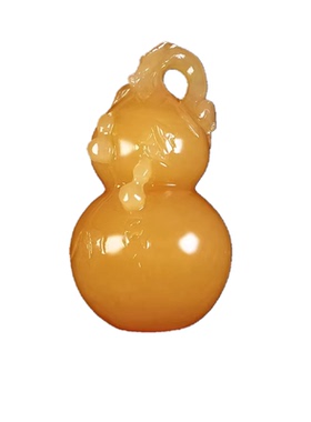 厨房西北角通关天然黄玉葫芦摆件