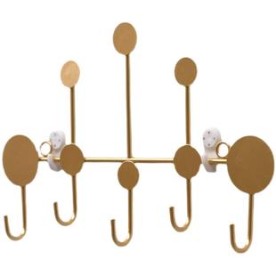 免打孔北欧创意挂钩进门钥匙架玄关壁挂收纳装饰试衣间墙上衣帽架