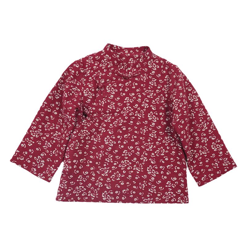 燕子手工儿童春装中国风旗袍上衣中复古式长袖棉麻衬衫汉服女童