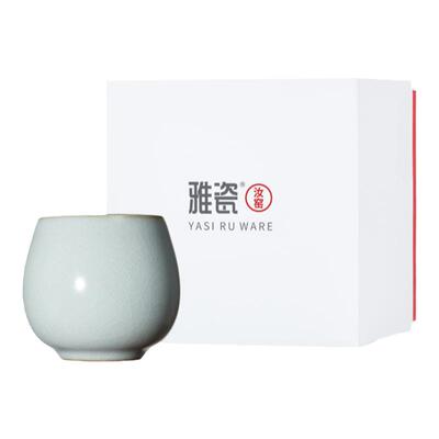 雅瓷汝窑小福杯陶瓷主人杯冰裂釉