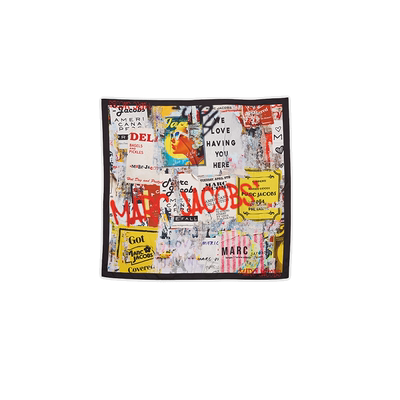 【新增折扣】MARC JACOBS/莫杰 MJ 桑蚕丝多种色彩画报设计丝巾