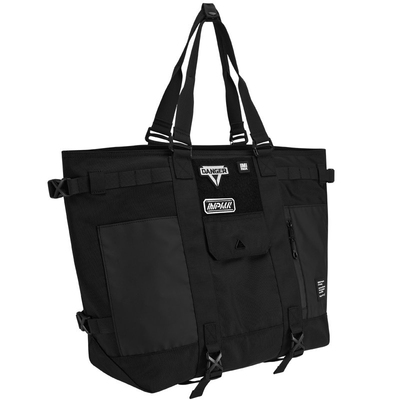 一式三用特大号容量绣章单肩斜挎旅行包袋托特全头盔1617寸电脑包