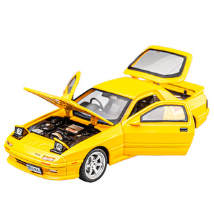 马自达RX7经典跑车合金模型车 头文字D玩具车摆件JDM仿真汽车模型