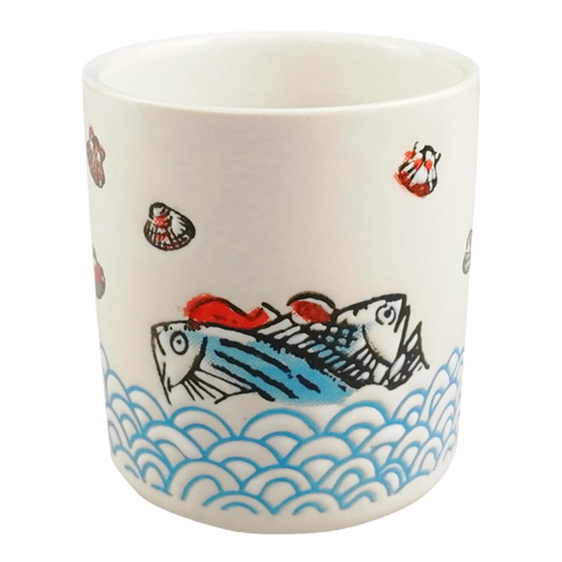 日式釉下彩陶瓷茶杯餐厅泡茶水杯