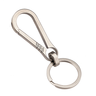 钛合金汽车钥匙扣男士腰挂简约钥匙链锁匙扣不锈钢钥匙圈创意定制