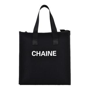 纯色简约百搭手提袋2025新款文艺清新帆布包ins洋气妈咪包小包女