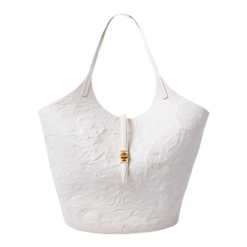 Apede Mod/辛芷蕾同款秋季浮雕纹牛皮花园包菜篮子托特包节日礼物