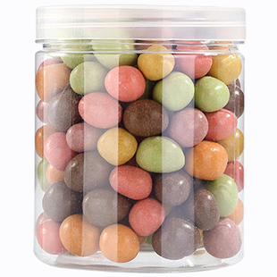 85塑料罐食品级溶豆饼干透明罐密封瓶子防潮五谷收纳储物罐子带盖