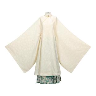 【观止织造｜白蔷薇】明制汉服竖领立领大襟衫仿花罗马面裙晚明风