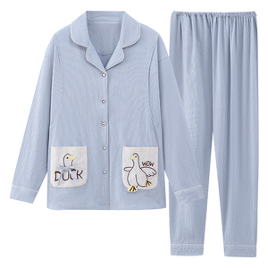 月子服春秋纯棉产后哺乳孕妇睡衣