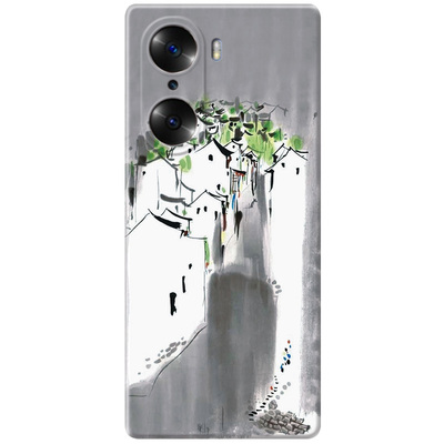 江南白墙黛瓦适用华为荣耀80手机壳90+70Pro小清新60文艺50油画30s/200/100/9i直屏版GT曲面的se女款软十