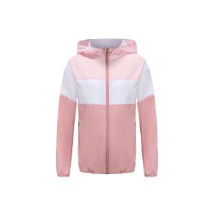 迪卡侬女童运动服外套夹克儿童防晒衣凉感春夏连帽男童皮肤衣KIDC