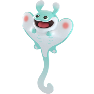 造物动人蔚蓝海宝3d立体书签61可爱水母礼物卡通儿童奖品车载玩具