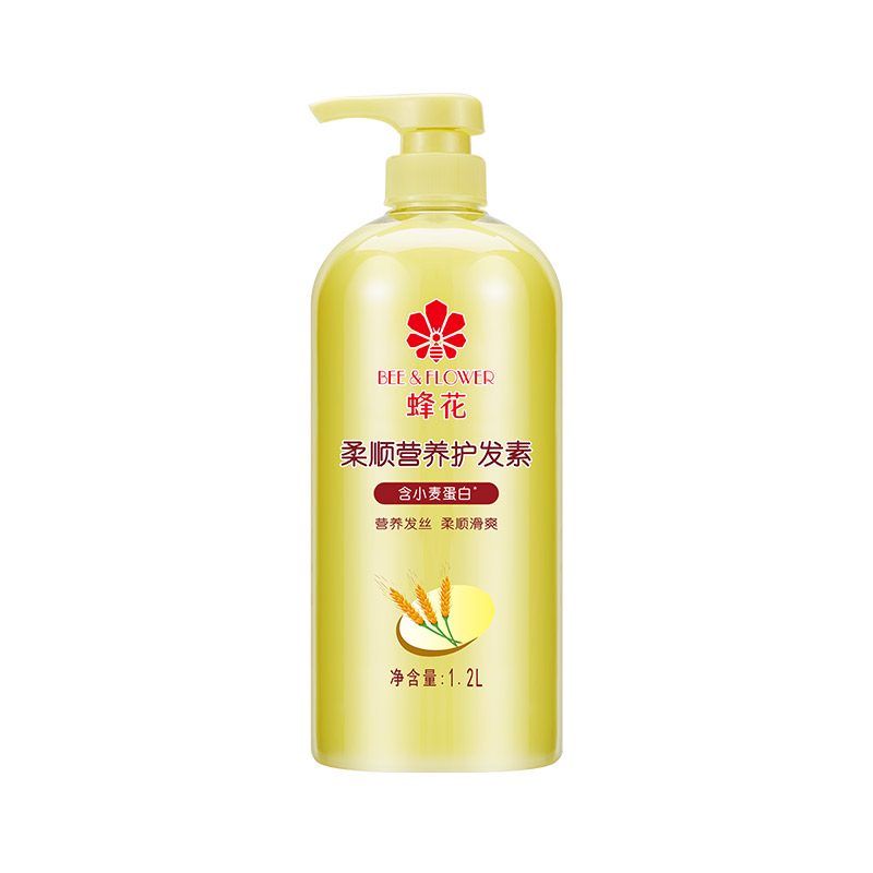 蜂花护发素小麦蛋白护发滋润营养柔顺顺滑修护改善干枯毛躁1.2L