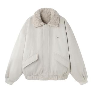 BJHG不计后果座山雕外套两面穿棉服男款冬装羊羔绒外套毛领棉衣女