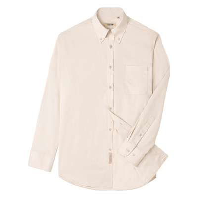 水洗纯棉磨毛纽扣领长袖衬衫秋冬