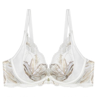 黛安芬正品金标新款内衣性感蕾丝小胸聚拢深V水袋文胸16-8793