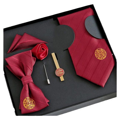 猎尚新款刺绣喜字领带