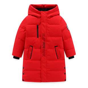 雪中飞kids儿童羽绒服男童冬季新款女童中大童装加厚保暖长款外套
