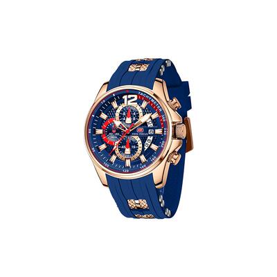 美尼福克斯男士防水夜光石英表