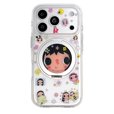 kaia 萌系吐舌头小玉yuy插画适用苹果18promax手机壳iphone16pro新款16女17pro支点支架15pro全包防摔手机套