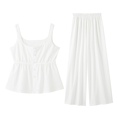 夏季荷叶边吊带/空气长裤/短裤