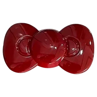 韩系安克拉红蝴蝶结发夹甜美可爱少女感Kitty边夹高颜值洗脸发饰