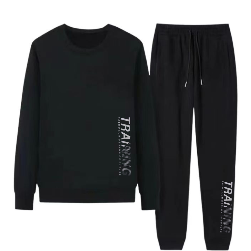 春秋薄款男士卫衣套装加绒休闲服