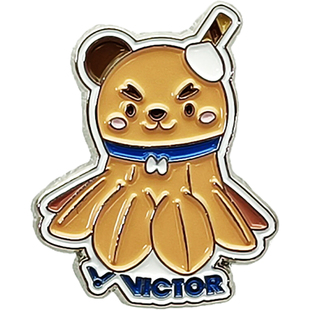 VICTOR胜利威克多羽毛球徽章甜点萌羽系列金属胸章包包衣服配饰