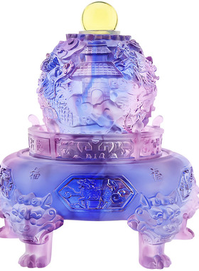 聚宝盆桌面乾坤鼎琉璃开业礼品