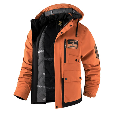 Men's Winter Skiing Jacket Water-Resistant Casual Coat Hood