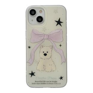 韩系小香风蝴蝶结小狗适用苹果14手机壳少女心iPhone16ProMax新款15pro防摔12女款13硅胶17pro小众全包软壳套
