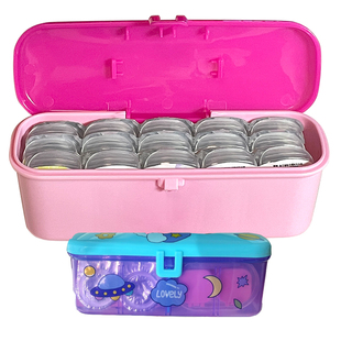 美瞳收纳盒日抛隐形眼镜柜化妆品大容量置物架多副透明便携盒子