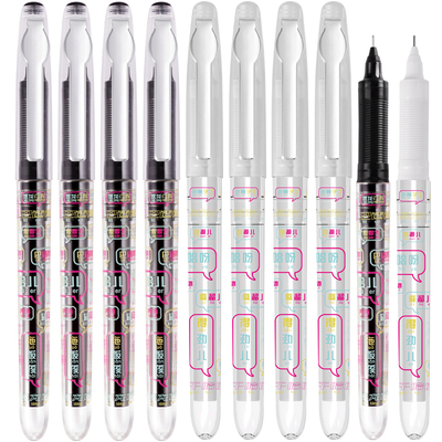 白雪盖帽式直液式走珠笔小清新