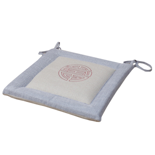 家用榻榻米坐垫餐椅垫椅子软垫子四季办公室茶室凳子亚麻透气椅垫