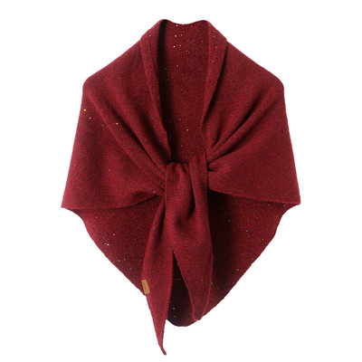 新款冬季加厚羊毛混纺围巾披肩