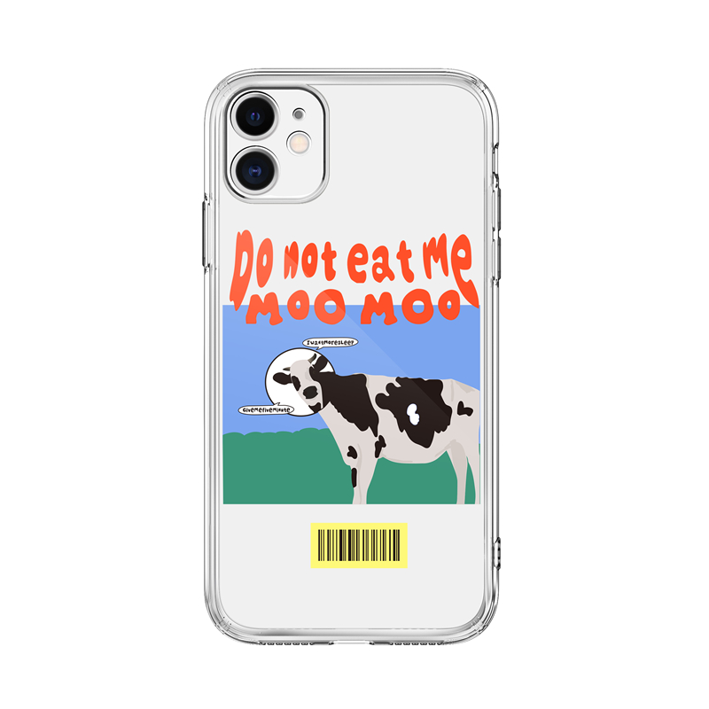 不要吃moo原创可爱小奶牛适用iPhone15手机壳xs苹果14promaxr华为Mate60Pro