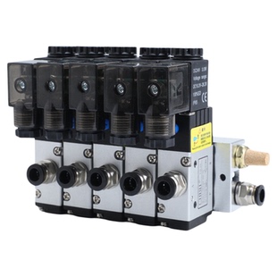 二位三通气动电磁阀3V210-08NC常闭阀组汇流板3V310-10NO常开阀岛