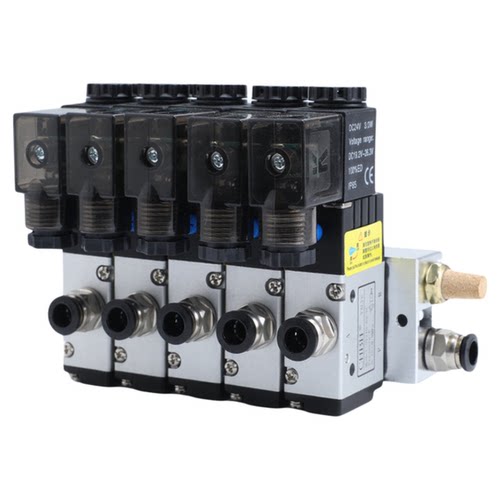 二位三通气动电磁阀3V210-08NC常闭阀组汇流板3V310-10NO常开阀岛