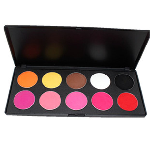 戏曲化妆用品全套十色京越剧戏曲花旦小生红色眼影腮红盘玫红胭脂