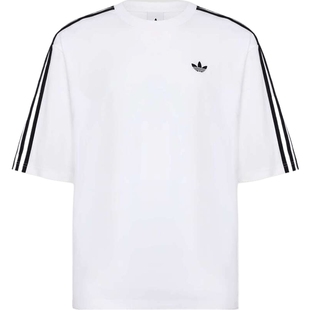 adidas阿迪达斯三叶草男子纯棉宽松运动短袖T恤KG6332