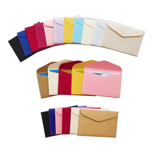 6*9cm小信封精致珠光纸进口牛皮纸卡纸空白简约迷你信封20个