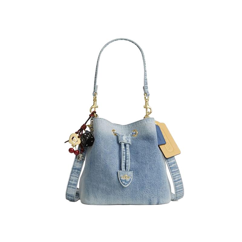 COACH/蔻驰官方 奥莱款Rowan女士单肩斜挎手提包水桶包CER76