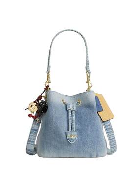 COACH/蔻驰官方 奥莱款Rowan女士单肩斜挎手提包水桶包CER76